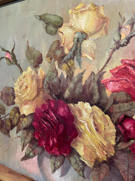 Colorful Rose Painting, Titled Beauties by Dorothy Louise Larsen (1903-1996)