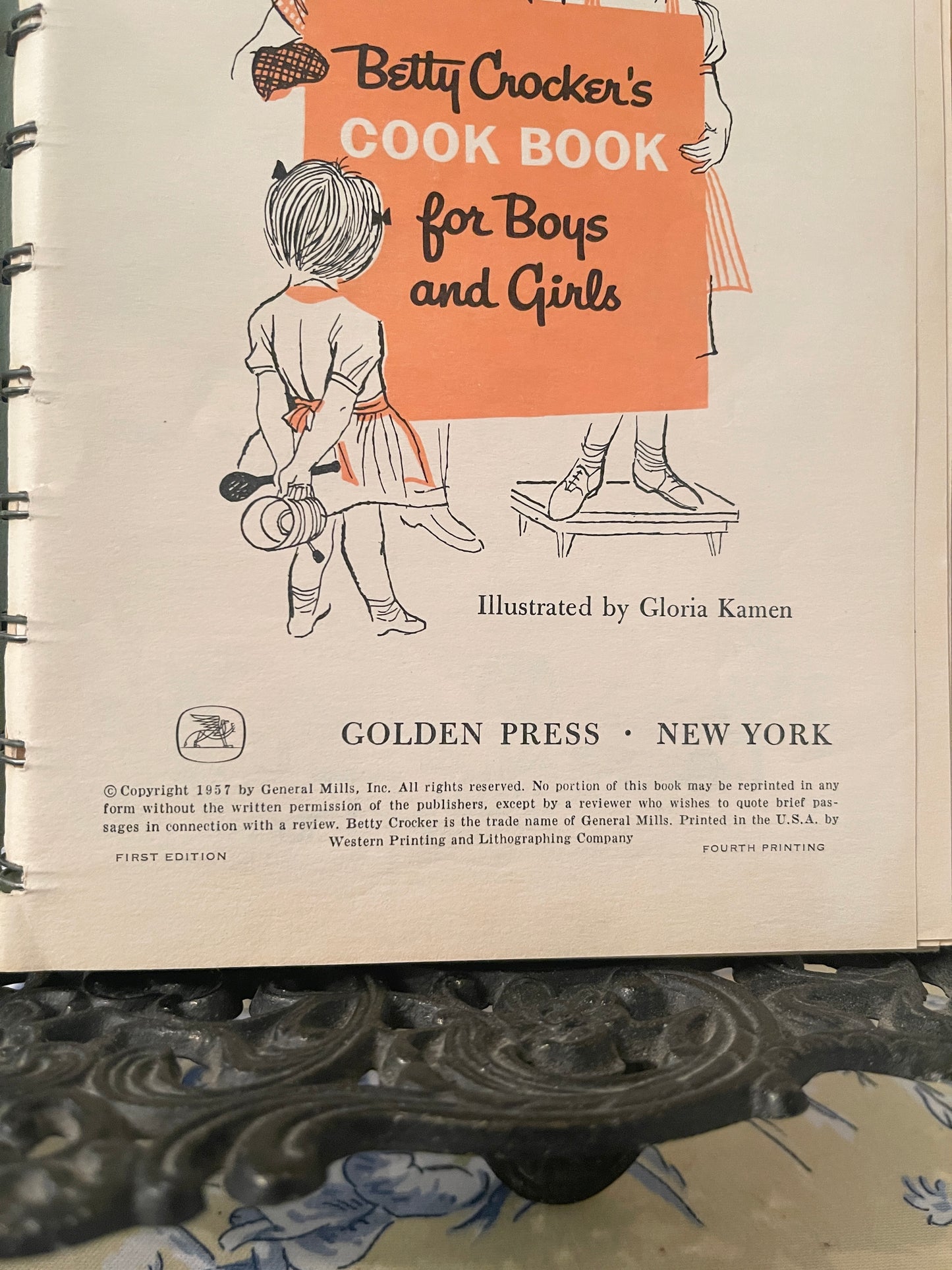 Betty Crocker’s Cookbook for Boys and Girls, 1957 First Edition, Fourth Printing