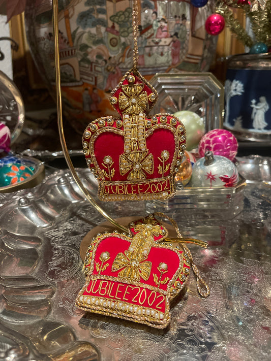 Queen’s 2002 Jubilee Crown Ornament, Estate Christmas Collection