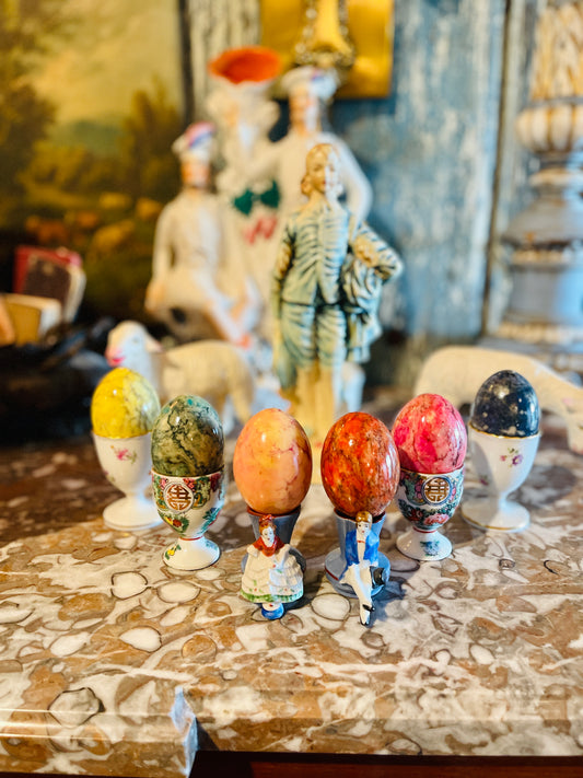 1- Italian Alabaster Eggs, set of 6