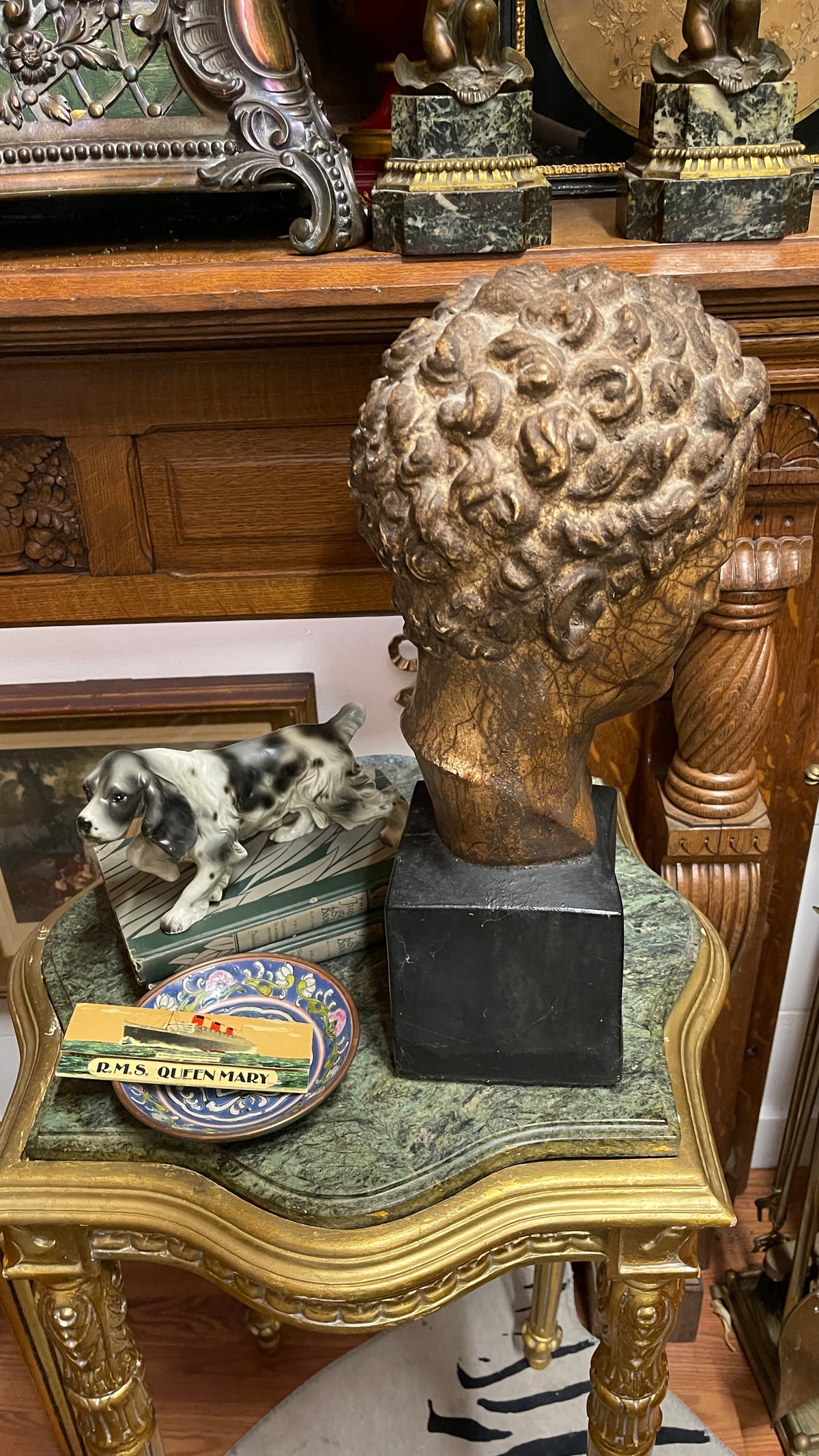 VINTAGE CLASSICAL APOLLO-STYLE PLASTER BUST