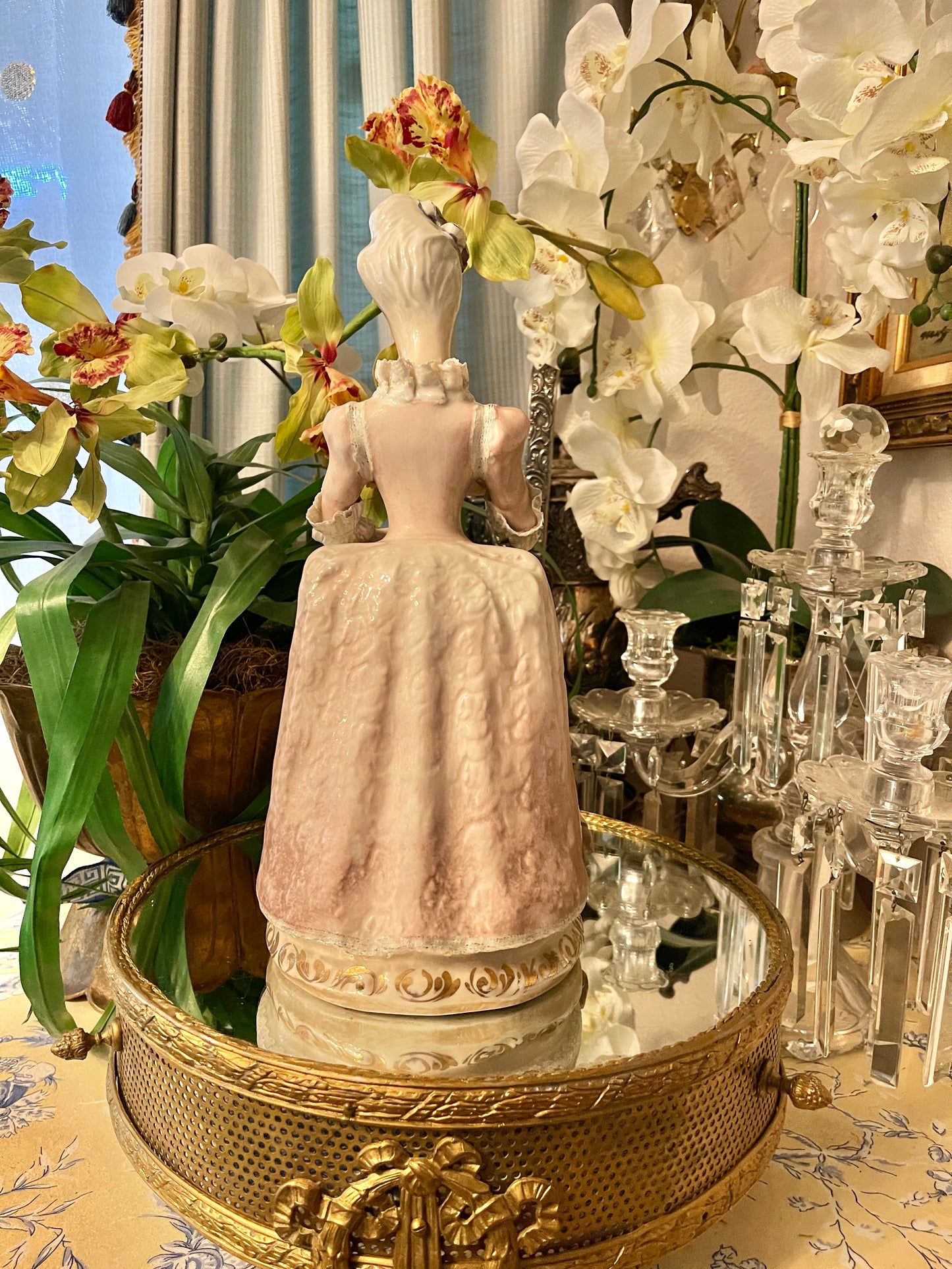 Large Vintage Cordey Marie Antoinette–Inspired Rococo Lady Statuette | 14”|