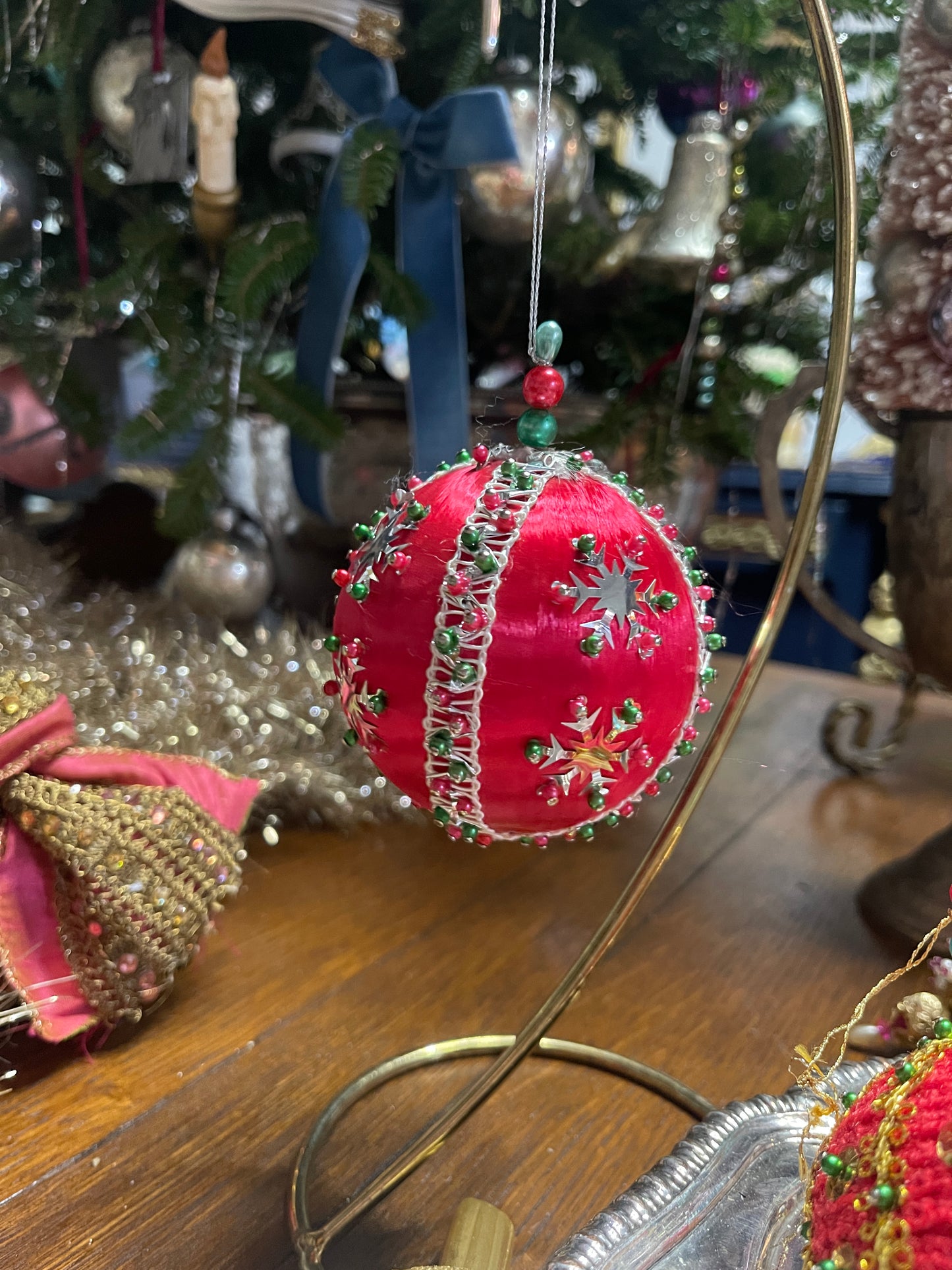 Snowflake Push Pin Vintage Christmas Ornament