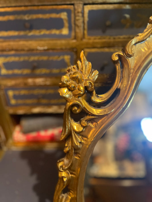 Louis XVI Style Italian Gilt Wood Mirror,