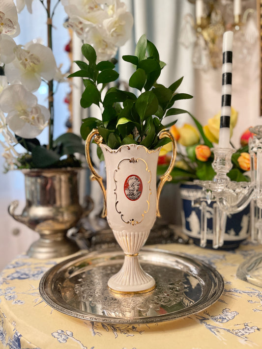 Vintage Neoclassical Double Handled Urn Vase