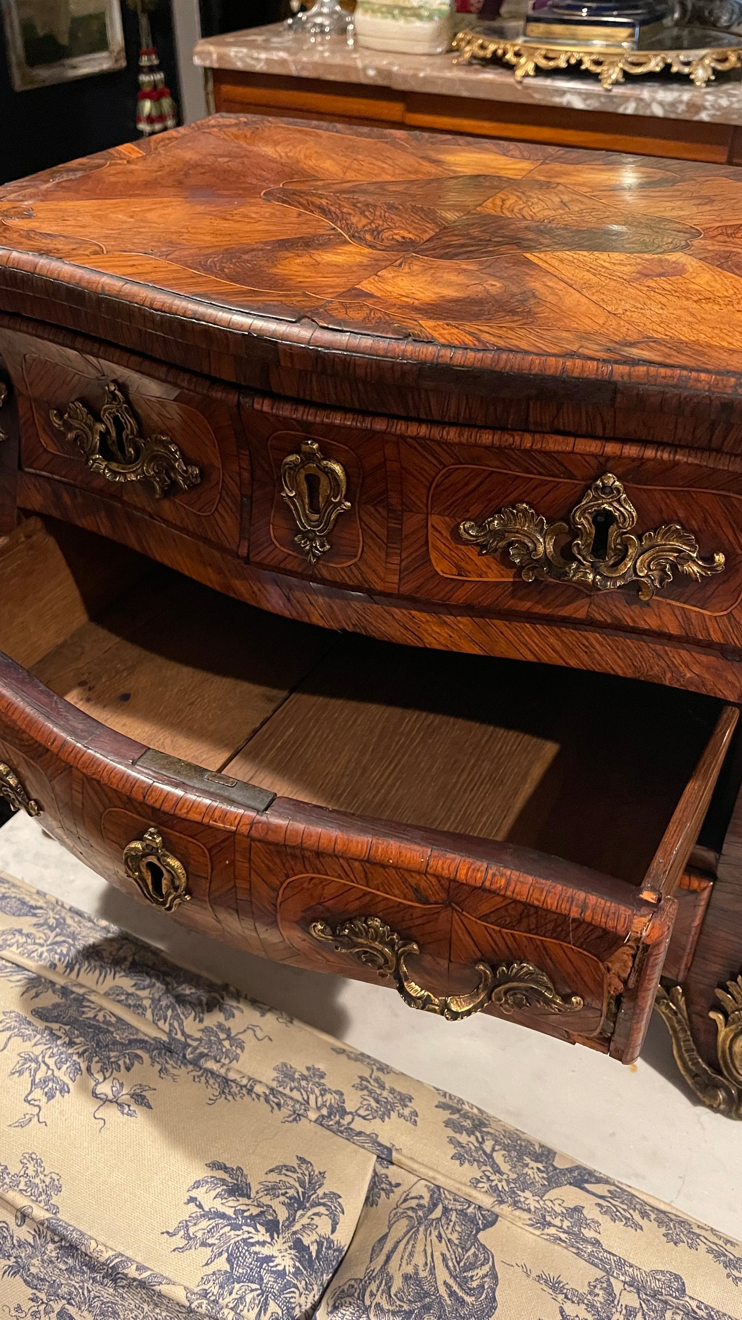 19th-Century French Miniature Commode | Coffre à Bijoux with Ormolu Mounts, Four Drawers