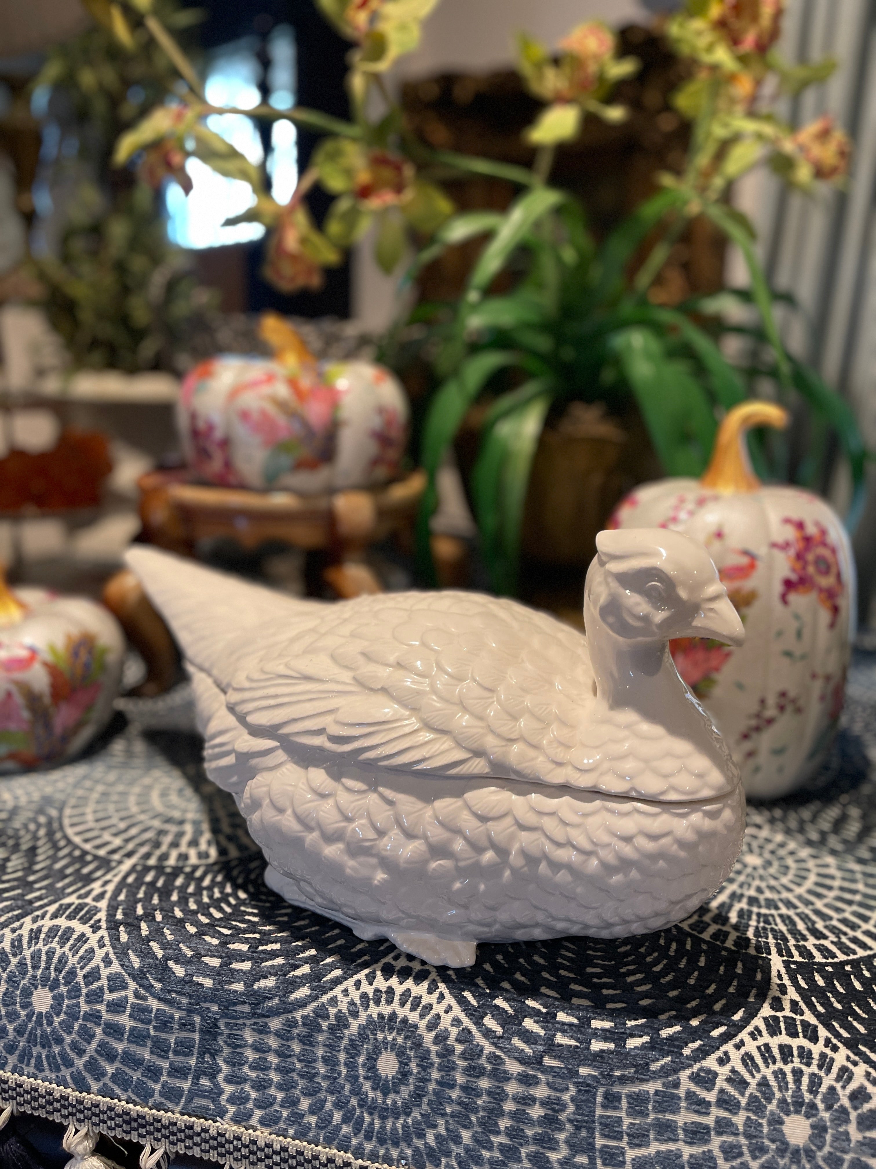 Fitz and Floyd White Ceramic offers Goose Swan Soup Tureen 1976 Japan