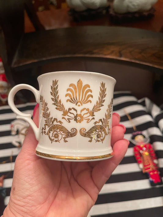 Vintage Buckingham Palace Mug, 1993, White and Gold,