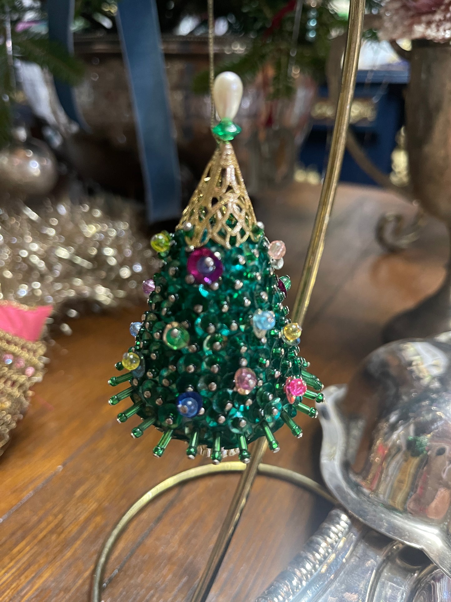 Christmas Tree Vintage Push Pin Ornament *THREE AVAILABLE*