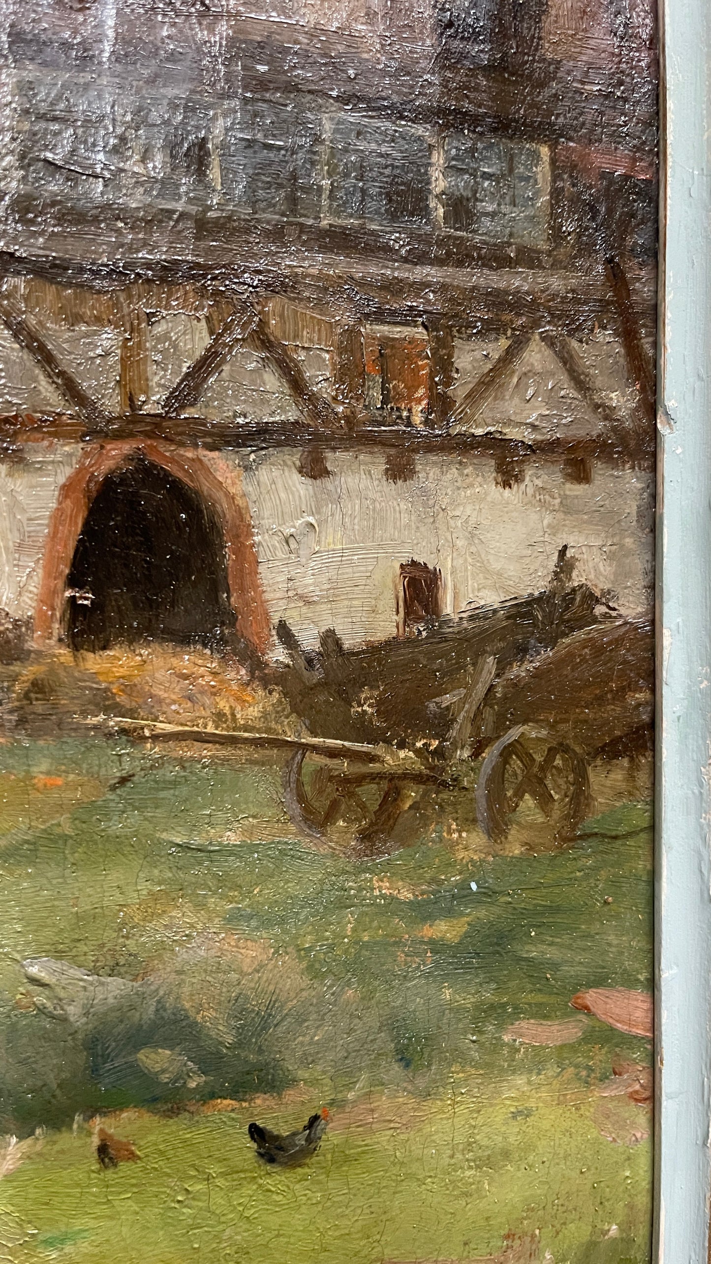 1914 Original Oil Painting by German Artist Vitus Staudacher | Antique European Landscape
