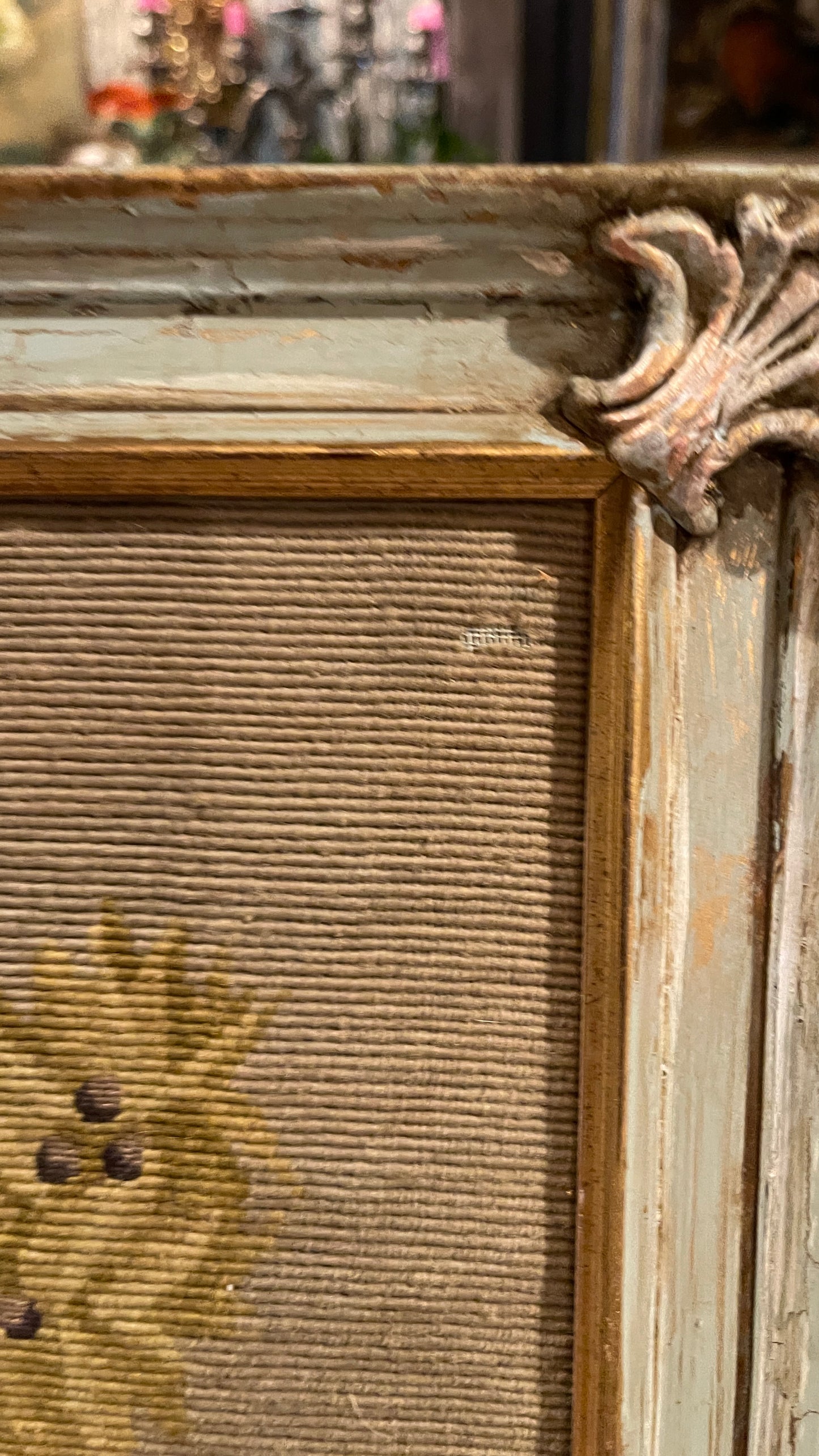 ANTIQUE GAME BIRD NEEDLEPOINT & PETIT POINT IN CUSTOM-FINISHED WOOD FRAME, Country French