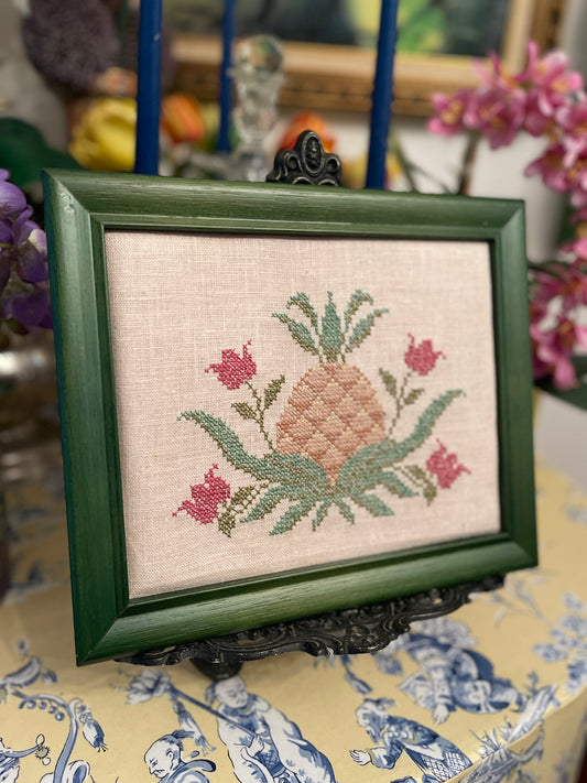 Pineapple Cross Stitch Wall Hanging