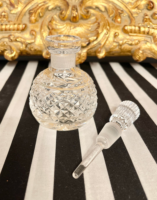 Vintage Waterford Crystal Glandore Perfume Decanter/Bottle with Stopper, Waterford Vanity Decor