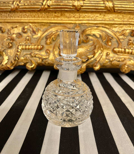 Vintage Waterford Crystal Glandore Perfume Decanter/Bottle with Stopper, Waterford Vanity Decor