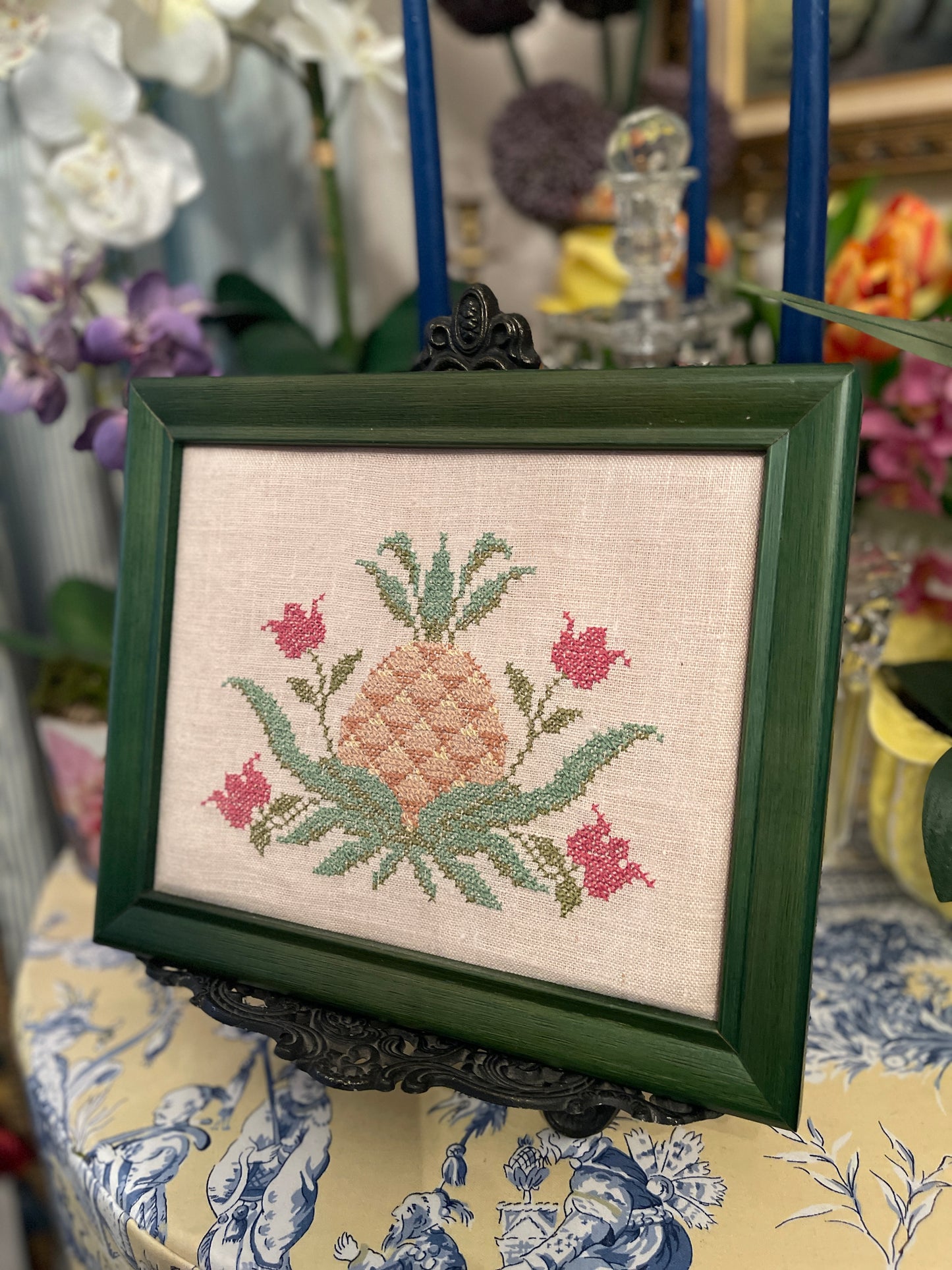 Pineapple Cross Stitch Wall Hanging