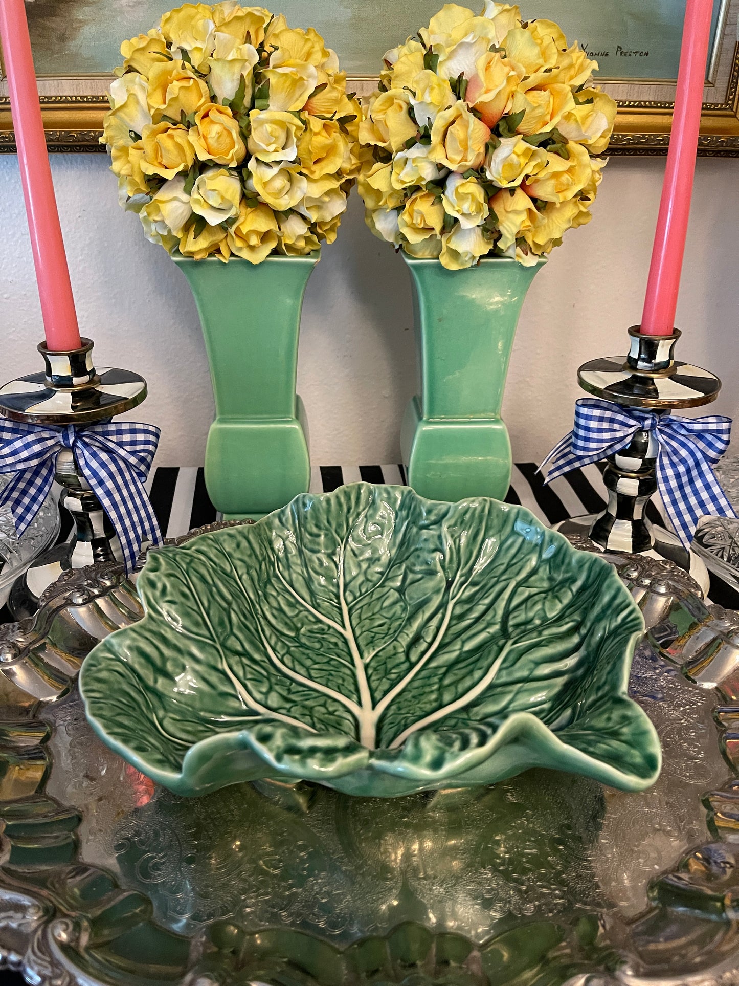 Bordallo Pinheiro Cabbage Leaf Serving Bowl