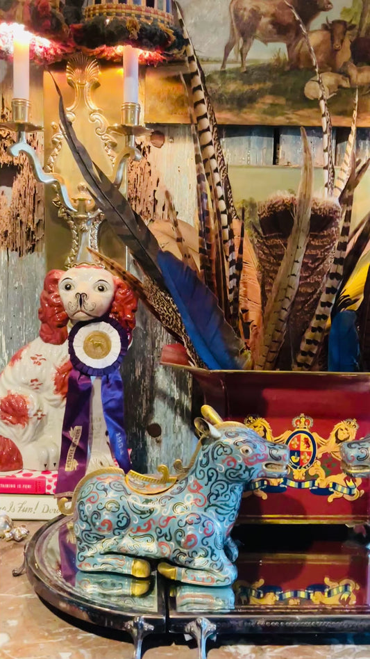 Pair of Republic-Era Chinese Cloisonné Horses (c. 1930–1950)