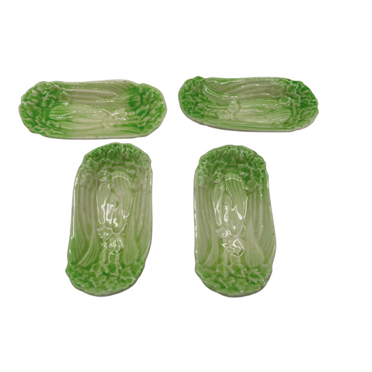 Set of 4 Vintage Celery Salt Dishes, Made in Japan