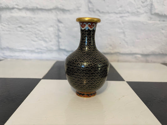 Chinoiserie Cloisonné Bud Vase - Vintage - 2 Available