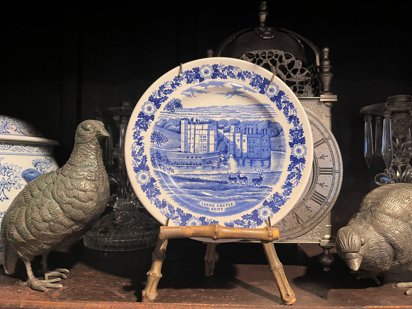 Leeds Castle Decorative Plate, Blue and White, Kent