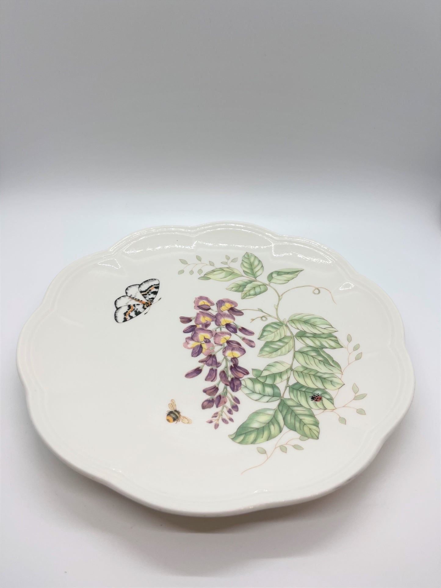 Lenox Butterfly Meadows Plate - Eastern Tailed Blue - Wisteria