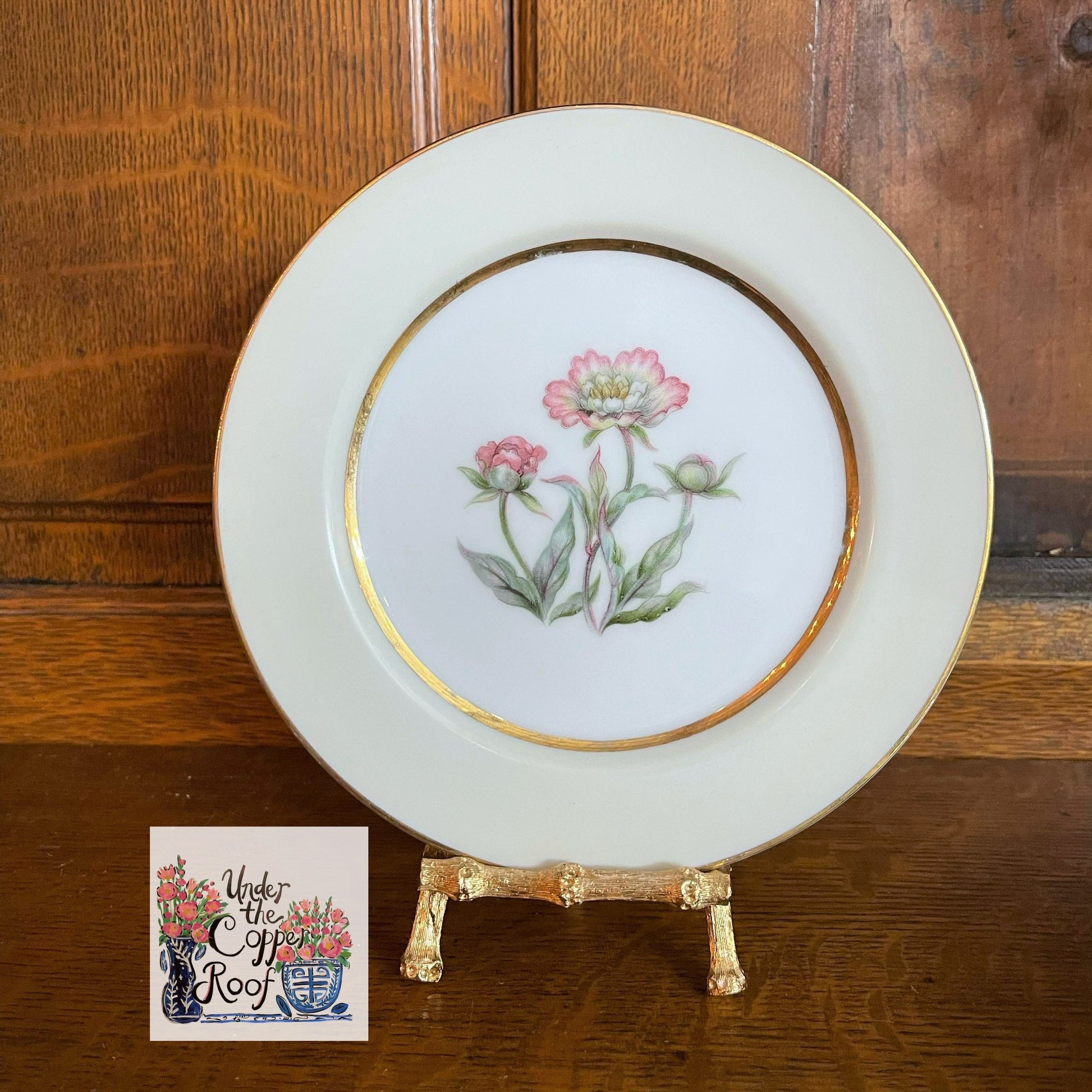 home decor, cottagecore, cottage style, cottage chic, pretty tableware, vintage, antique, wall art, wall decor, vintage decor, vintage dishes, planter, pink flower, pink and green, spring table decor, easter decor, easter brunch, spring flowers