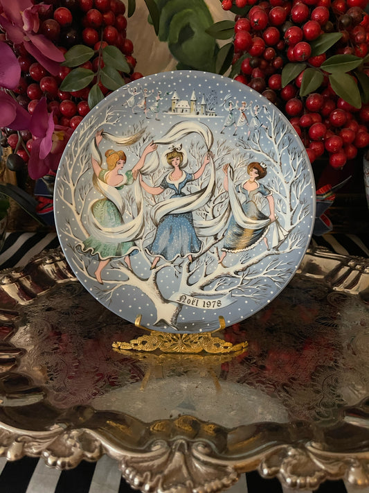 Nine Ladies Dancing Haviland Limoges 12 Days of Christmas Plate