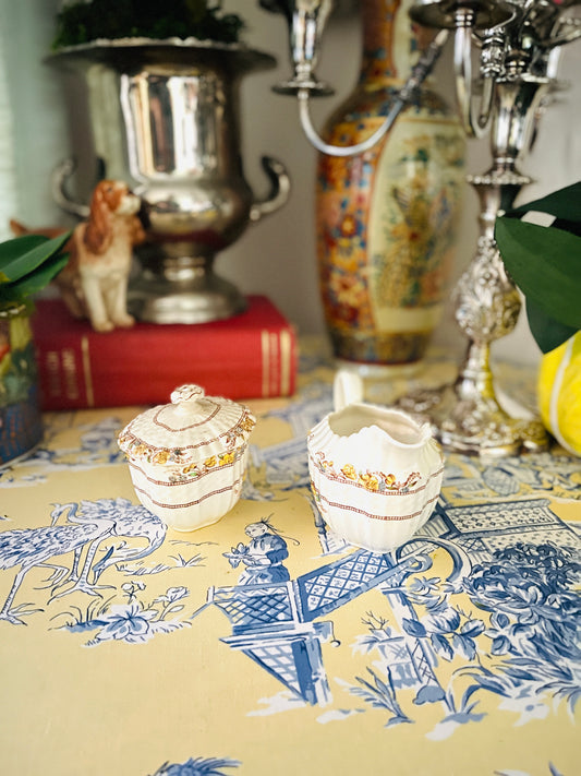 Copeland Spode Buttercup Creamer and Sugar Set