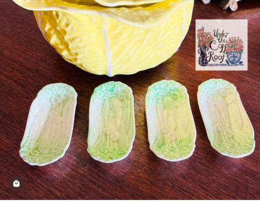 Set of 4 Vintage Celery Salt Dishes, Made in Japan