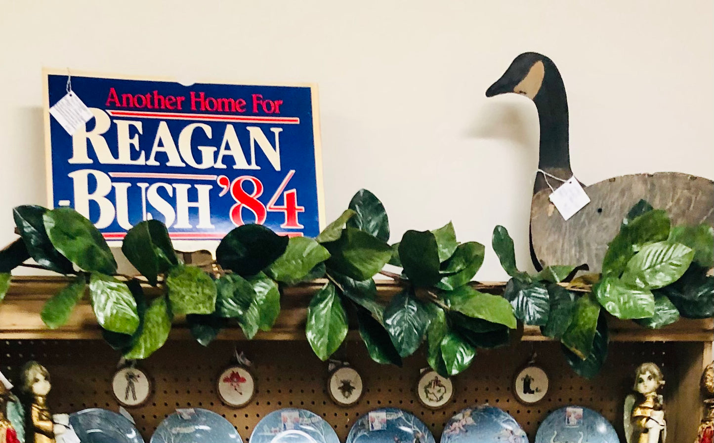 Reagan Bush Sign - Blue - Shipped