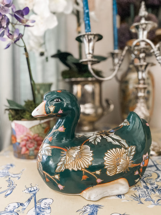 Vintage Chinoiserie Mandarin Duck