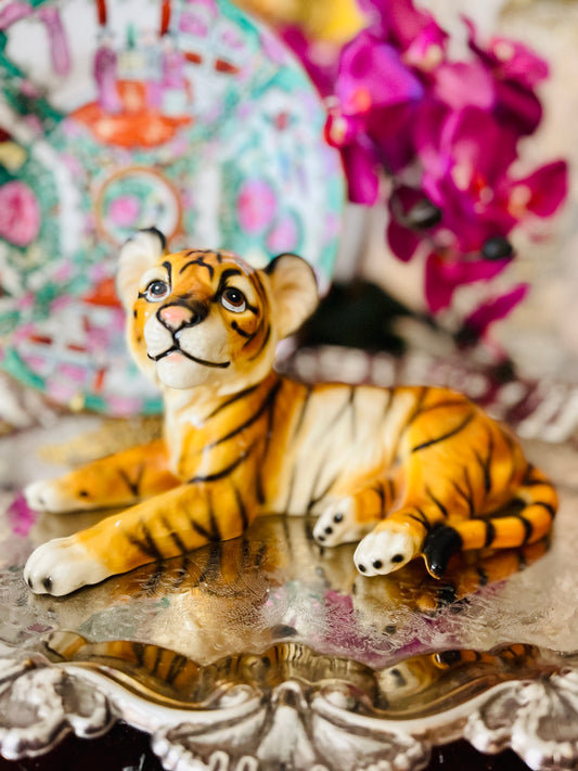 Vintage Tiger Cub, Hand Painted, Made in Japan